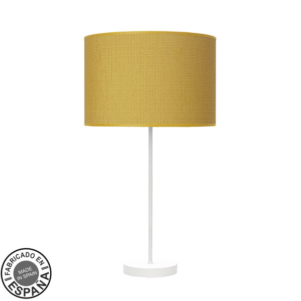 Sobremesa Alto Moda 1xe27 Blanco/amarillo 63x30x30
