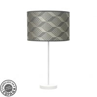 Sobremesa Alto Moda 1xe27 Blanco/tetris Gris 63x30 X30cm