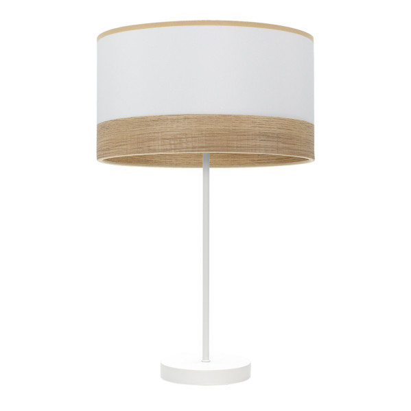 Sobremesa Alto Olga 1xe27 Blanco/blanco-mad.clara 62x30x30 Cm