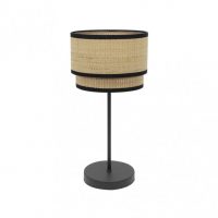 Sobremesa Alto Roque 1xe27 Natural/negro 60x30x30 Cm