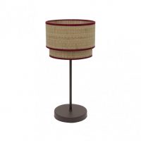 Sobremesa Alto Roque 1xe27 Natural/rojo 60x30x30 Cm