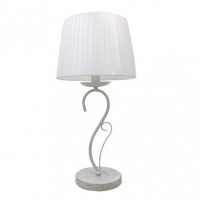 Sobremesa Amsterdam 1xe14 Blanco/oro 50x25x25 Cm