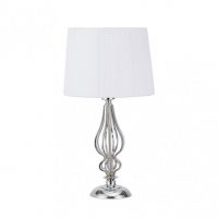 Sobremesa Cebrano 1xe27 Cromo C/pant Blanca 30x30x55 Cm