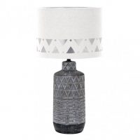 Sobremesa Ceramica Mos 1xe27 Zinc Pantalla Blanca 42,5x24x24 Cm