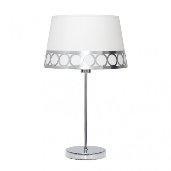 Sobremesa Dalia 1xe14 Blanco/plata 44x25x25 Cm