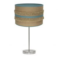 Sobremesa Grande Natalia 1xe27 Niquel/saco-turquesa 62x30x30 Cm