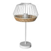 Sobremesa Hugo 1xe27 Blanco/natural 46x25x25cm C/metal Y Rattan - Imagen 2