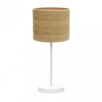 Sobremesa Jerte 1xe14 Blanco/madera Clara 42x17x17 Cm