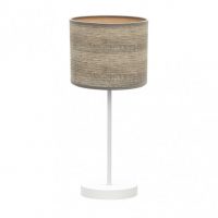 Sobremesa Jerte 1xe14 Blanco/madera Gris 42x17x17 Cm