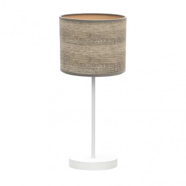 Sobremesa Jerte 1xe14 Blanco/madera Gris 42x17x17 Cm