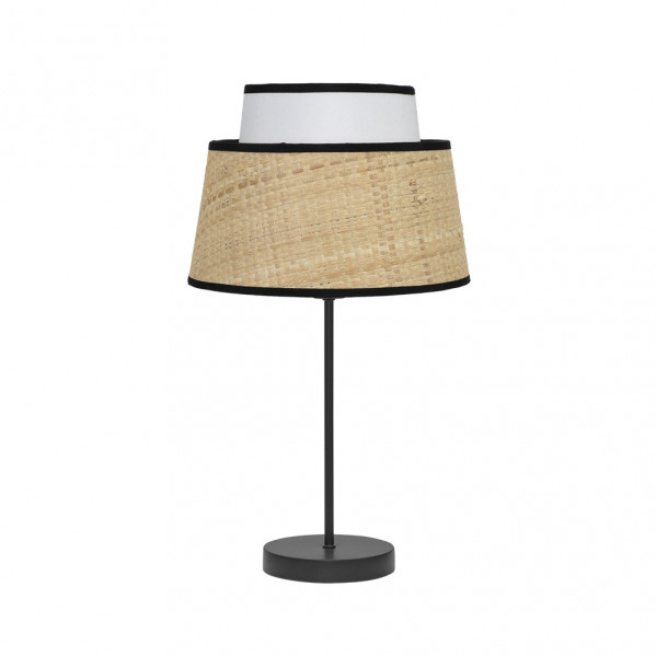 Sobremesa Jia 1xe14 Natural/blanco 40x20x20 Cm