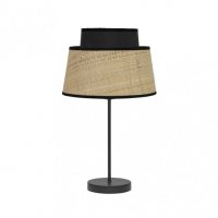 Sobremesa Jia 1xe14 Natural/negro 40x20x20 Cm