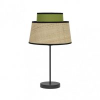 Sobremesa Jia 1xe14 Natural/verde 40x20x20 Cm