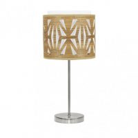 Sobremesa Katerina 1xe14 Niquel/madera Clara 42x17x17 Cm