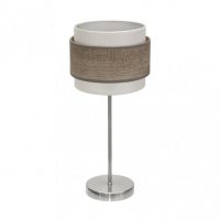 Sobremesa Myriam 1xe14 Niquel/Madera Gris 47x18x18 cm