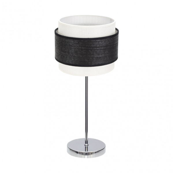 Sobremesa Myriam 1xe14 Cromo/Madera Negra 47x18x18 cm