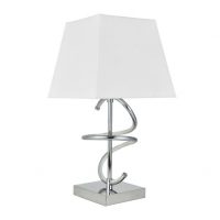 Sobremesa Nueva York 8w 4000k+1xe27 Cromo Pantalla Blanca 600lm 44x23x23 Cm