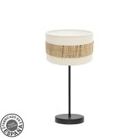 Sobremesa Pequeño Nicaragua 1xe14 Negro/blanco/natural 43x17x17Cm