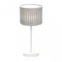 Sobremesa Piron 1xe14 Blanco/cemento Gris 42x17x17 Cm