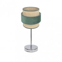 Sobremesa Reyes 1xe14 Cromo/natural-verde 43x18x18 cm