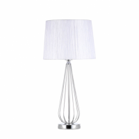 Sobremesa Robina 1xe27 Cromo C/pant Blanca  62x30x30 Cm