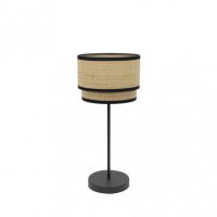 Sobremesa Roque 1xe14 Natural/negro 41x18x18 Cm