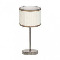 Sobremesa Soprano 1xe14 Cuero/beis 44x17x17 Cm