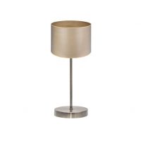 Sobremesa Tania 1xe14 Cuero/madera Clara 42x17x17 Cm