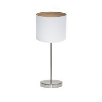 Sobremesa Tatiana 1xe14 Niquel/blanco-mad.Clara 42x17x17 Cm