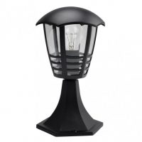 Sobremuro Exterior Aluminio Alnilan 1xe27 Negro 30x16x16 Cm Ip44