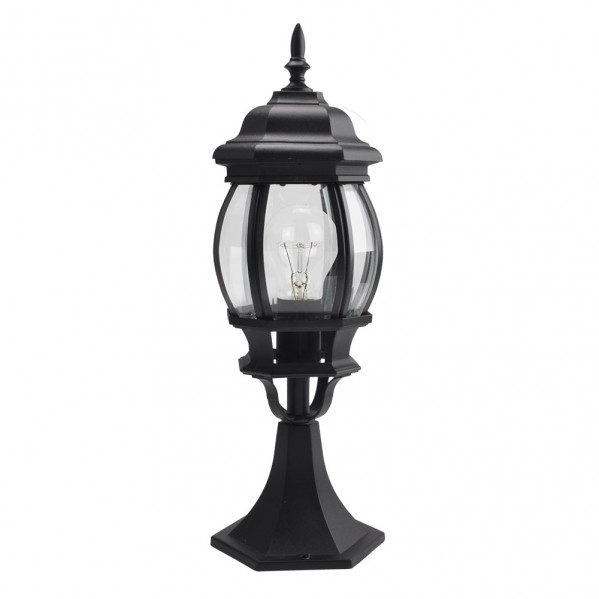 Sobremuro Exterior Aluminio Caelum 1xe27 Negro 49x16x16 Cm Ip44