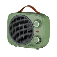 Termoventilador Hoguera 2000w Verde/gris 2potencias 3funciones Termostato Reg.seguro,asa 25,5x25,5x13cm