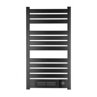 Toallero Elect.c/calefactor Ceramico Velez Negro 2000w Ptc 2modos Remoto,temporizador24h, Indicador Temperatura 102x55,5x3,8cm