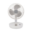 Ventilador Inalambrico Sobremesa Pacheco Blanco/gris 5w 3vel Recargable C/luz, Alim.usb, Orientable 3aspas 29x19x16cm
