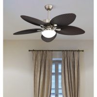 Ventilador  Dc Borasco 24w Niq/marron 5 Asp.6 Vel 132d 2950lm Remoto.memor.y Temp.3000-4000-6000k