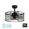 Ventilador Dc 24w Pella Negro/Madera 3 Aspas 50d 2540lm 6 Velocidades 3000-4000-6000k C/remoto, Memoria Y Temporizador - Imagen 2