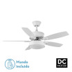 Ventilador 30w Dc Braw Blanco 5 Aspas Blanco/haya 6 Vel. 3 Colores 106,7d C/remoto, Memoria Y Temporizador 2850lm - Imagen 2