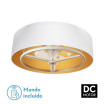 Ventilador Dc Anuska 60w Blanco/oro-oro 70d 8 Aspas 6 Veloc. 5100lm 3 Colores Remoto,memoria,Reg.Intensidad,temporizador - Imagen 2