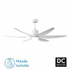 Ventilador Dc Otto 24w 2950lm Blanco 6 Aspas Blancas Reg.x167d 3000-4000-6000k 2tijas C/remoto, Memoria Y Temporizador - Imagen 2