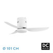 Ventilador Dc Borax 20w Blanco 3aspas 6vel 3000-4000 -6500k 2350lm Remoto, Memoria, Temporizador 27x101x101cm - Imagen 2