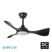 Ventilador Dc Caiman 36w 3600lm Negro 89d 3aspas 6vel 3000-4500-6500k Remoto+reg.intensidad+memoria+temporizador - Imagen 2