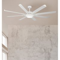 Ventilador Dc Grado 30w+15w Blanco 8 Aspas Aluminio 198d 6vel. 3 Colores 3250lm Remoto,memoria,temporizador