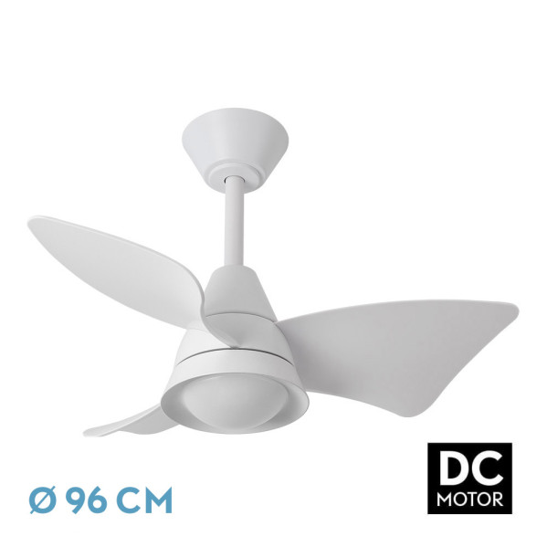 Ventilador Dc Jaguar 30w 3000lm Blanco 96d 3aspas 6vel 3000-4500-6500k Remoto+reg.intensidad+memoria+temporizador