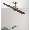 Ventilador Dc Leste Cuero 2 Aspas Roble Sin Luz 5 Velocidades Remoto Temporizador 132d