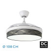 Ventilador Dc Moda 72w Blanco/tetris Gris 108d 3aspas 7200lm 3000-4000-6000k Remoto+ Memoria+ Temporizador - Imagen 2