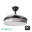 Ventilador Dc Moda 72w Negro/ola Gris 108d 3aspas 7200lm 3000k,4000k,6000k Remoto+memoria+temporizador - Imagen 2