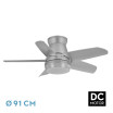 Ventilador Dc Neutron 24w 2400lm Plata 5 Aspas 91d 3000k,4500k,6000k, Remoto+temporizador+memoria - Imagen 2