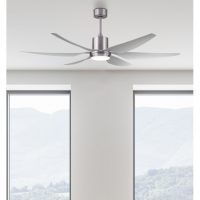Ventilador Dc Otto 24w 2950lm Niquel 6 Aspas Plata Reg.x167d 3000-4000-6000k 2tijas C/remoto, Memoria y Temporizador