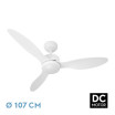 Ventilador Dc Serpa 24w Blanco 3aspas 6vel 107d 2424 Lm 3000-4000-6500k Remoto+regulador Intensidad+temporizador+memoria - Imagen 2