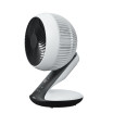 Ventilador Dc Sobremesa Miera Blanco/negro 20w 8vel Oscilacion 3d.remoto,temporizador 40,5x25,4x23,3cm